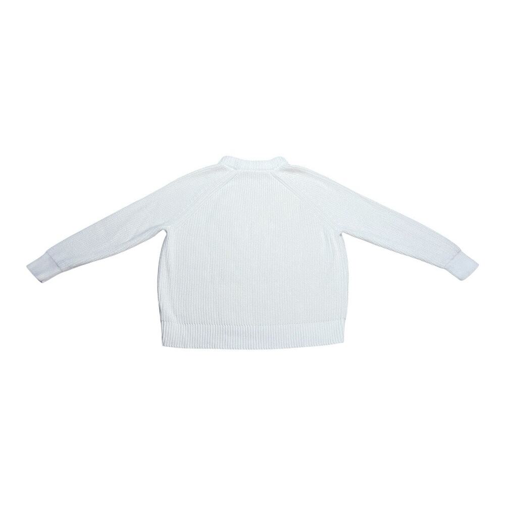 Jenni Kayne Cotton Fisherman Sweater Ivory XS - Picture 4 of 6